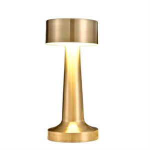 Gold 5415 Şarjlı Dokunmatik Masa Lambası Dekoratif Abajur Led 3 Renk Modlu Gece Lambası