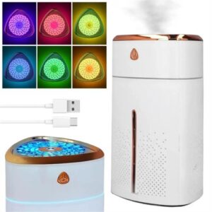 Beyaz Ultrasonik Aroma Difüzörü 1000 ML Led Işıklı Hava Nemlendirici