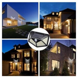 Güneş Enerjili Sensörlü 100'lü Bahçe Sokak Ledli Işıklandırma