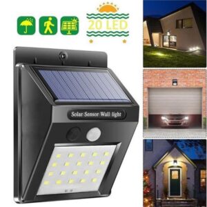 Güneş Enerjili Sensörlü 20'li Bahçe Sokak Ledli Işıklandırma
