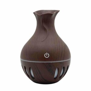 Koyu Ahşap Rengi Ultrasonik Aroma Difüzörü Led Işıklı Aromatik Oda Kokusu Ve Hava Nemlendirici